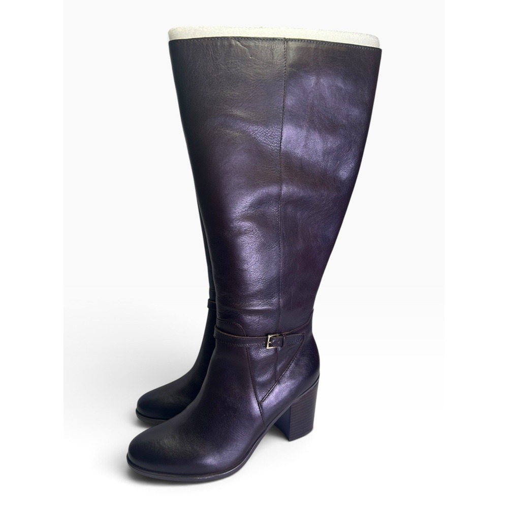 Naturalizer Kalina Knee-High Boots | Women's Size 10 WW | Black Leather NIB